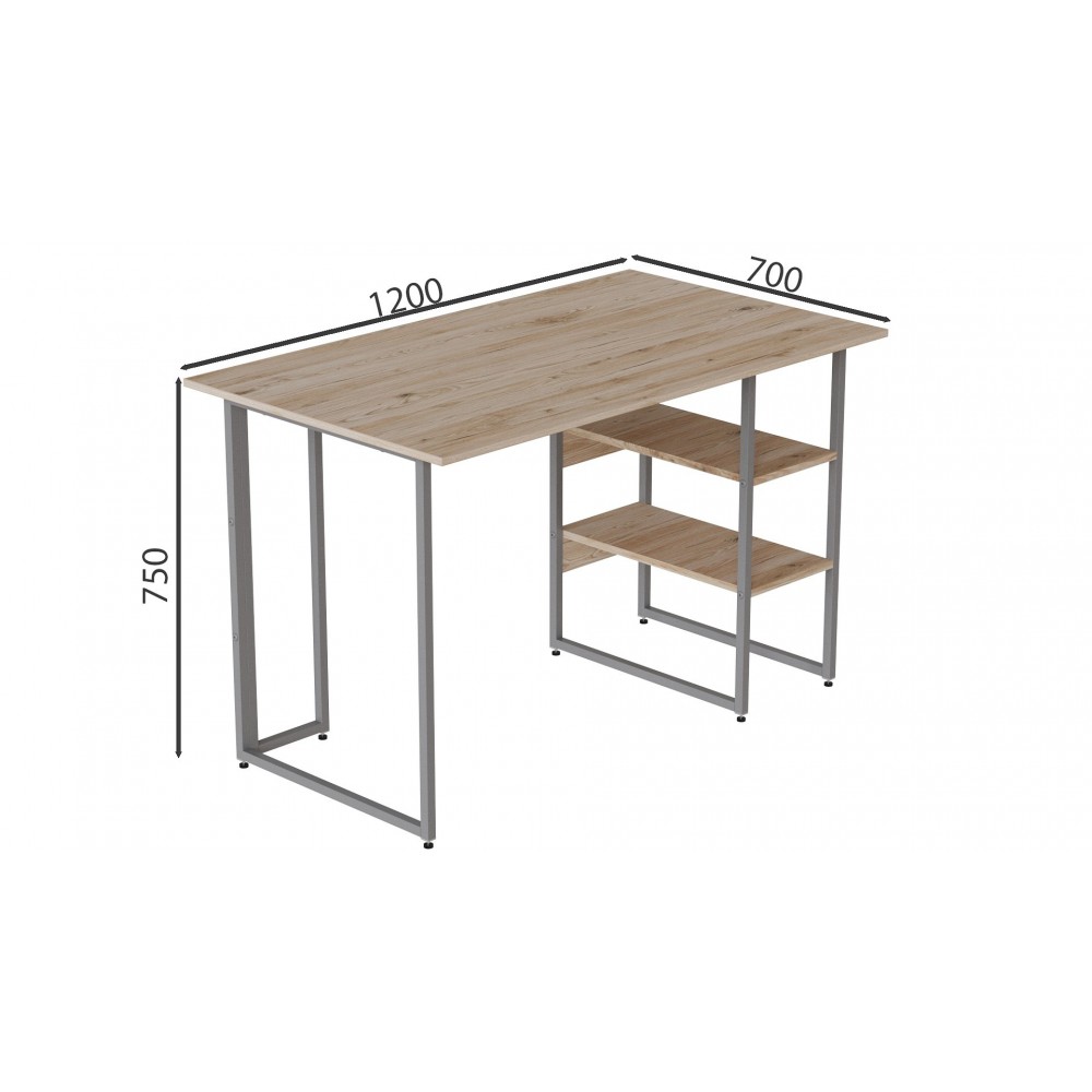 Компьютерный стол Ferrum-decor Кевин 75x120x70 серый ДСП Дуб Сан-Марино 32мм (FRD-101755)