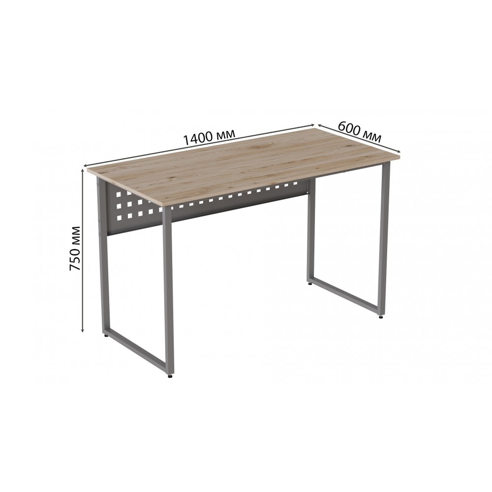 Компьютерный стол Ferrum-decor Майк 75x140x60 серый ДСП Дуб Сан-Марино 32мм (FRD-101795)