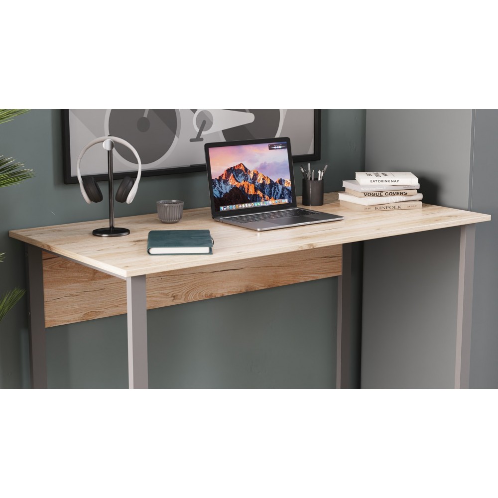 Компьютерный стол Ferrum-decor Курт 75x100x70 серый ДСП Дуб Сан-Марино 32мм (FRD-101865)