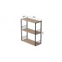 Книжная полка универсальная Ferrum-decor Стим 2 74x63x26 черный ДСП Дуб Сан-Марино 16мм (FRD-104104)
