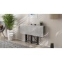 Стол-книжка трансформер Спайдер Ferrum-decor 750x1150x880 Черный металл ДСП Бетон 16 мм (FRD-105094)