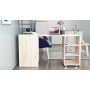 Стол-тумба трансформер Смарт 4/1 с этажеркой Ferrum-decor 1430x1450x500 Черный металл ДСП Дуб Сан-Марино 16 мм (FRD-105124)