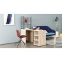 Стол-тумба трансформер Смарт 4/1 с этажеркой Ferrum-decor 1430x1450x500 Черный металл ДСП Дуб Сан-Марино 16 мм (FRD-105124)