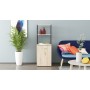 Стол-тумба трансформер Смарт 4/1 с этажеркой Ferrum-decor 1430x1450x500 Черный металл ДСП Дуб Сан-Марино 16 мм (FRD-105124)