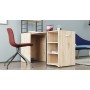 Стол-тумба трансформер Смарт 4/1 с этажеркой Ferrum-decor 1430x1450x500 Черный металл ДСП Дуб Сан-Марино 16 мм (FRD-105124)