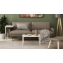Стол журнальный приставной Терри Комбо Ferrum-decor 345x662x440 Белый металл ДСП Дуб Сан-Марино 16 мм (FRD-105144)