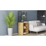 Стол-тумба трансформер Смарт 3/1 с этажеркой Ferrum-decor 1430x1450x500 Черный металл ДСП Дуб Артизан 16 мм (FRD-105114)