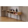 Тумба під телевізор Кентуки Ferrum-decor 45x139x38 Чорний метал ДСП Дуб Артизан 16 мм (FRD-106734)