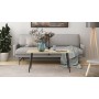 Стіл журнальний Монтана Ferrum-decor 45x100x50 Чорний метал ДСП Дуб Сонома 16 мм (FRD-106714)