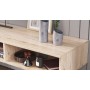 Тумба под ТВ Невада Ferrum-decor 45x100x38 Черный металл ДСП Дуб Сан-Марино 16 мм (FRD-106724)