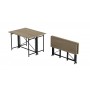 Стол-книжка трансформер Орион 3 Ferrum-decor 750x1150x880 Черный металл ДСП Дуб Сонома 16 мм (FRD-105084)
