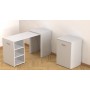 Стол-тумба трансформер Смарт 1/2 Ferrum-decor 750x1450x600 ДСП Белое 16 мм (FRD-105074)