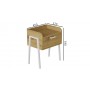 Тумба модульная Ferrum-decor Бетти 540x450x320 металл Белый ДСП Дуб Дуб Артизан 16 мм (FRD-102995)