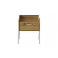 Тумба модульна Ferrum-decor Бетті 540x450x320 метал Білий ДСП Дуб Дуб Артизан 16 мм (FRD-102995)