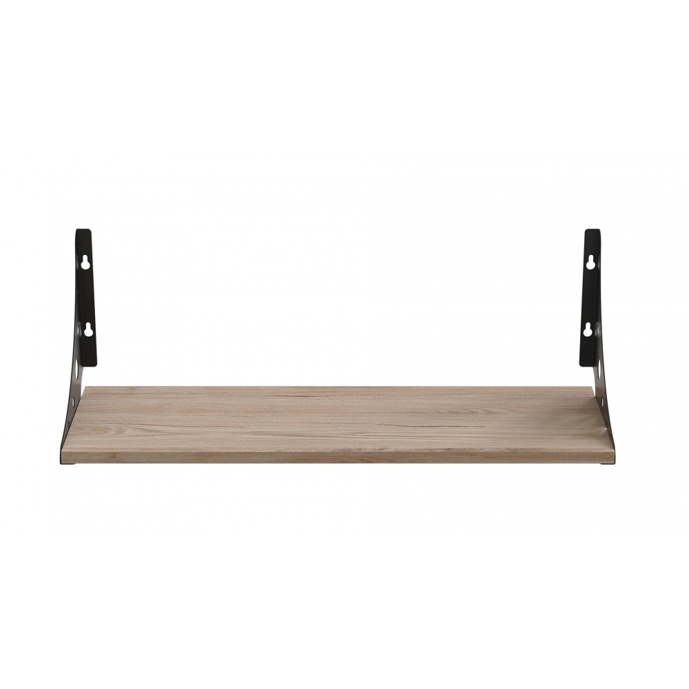 Полка настенная Ferrum-decor Ханди 2 240x500x240 металл Черный ДСП Дуб Сан-Марино 16 мм (FRD-102555)