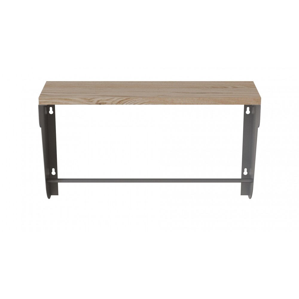 Полка настенная Ferrum-decor Свит 300x600x150 металл Серый ДСП Дуб Сан-Марино 16 мм (FRD-102815)