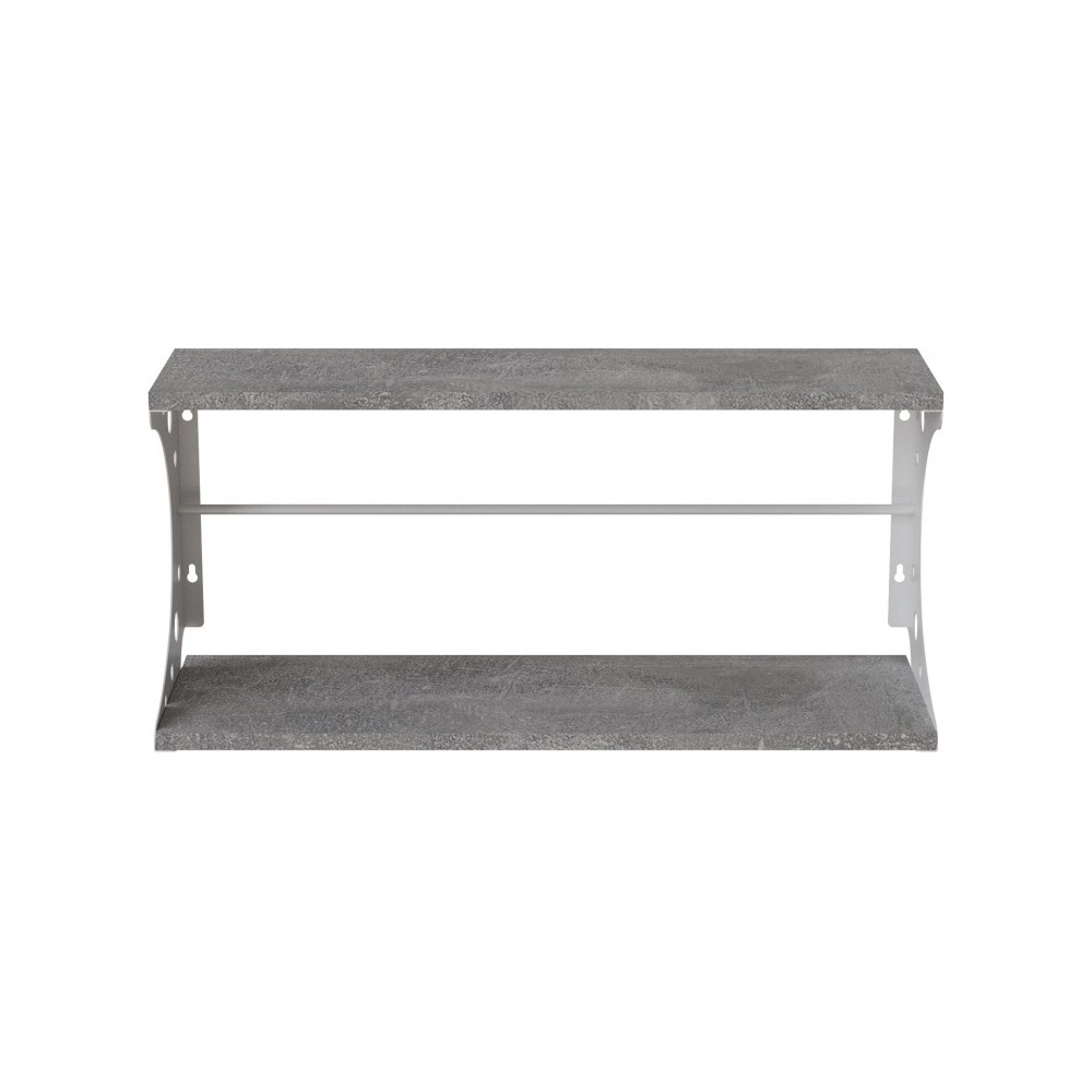Настінна полиця Ferrum-decor Букін 330x500x240 метал Білий ДСП Бетон 16 мм (FRD-102855)