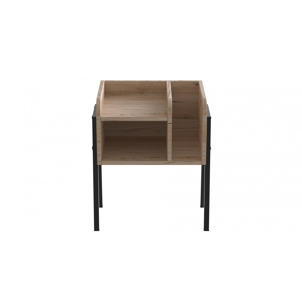 Тумба модульная Ferrum-decor Амели 540x450x320 металл Черный ДСП Дуб Сан-Марино 16 мм (FRD-103005)