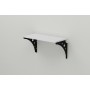 Полка настенная Ferrum-decor Ханди 2 240x600x240 металл Черный ДСП Белое 16 мм (FRD-102575)