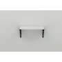 Полка настенная Ferrum-decor Ханди 2 240x600x240 металл Черный ДСП Белое 16 мм (FRD-102575)