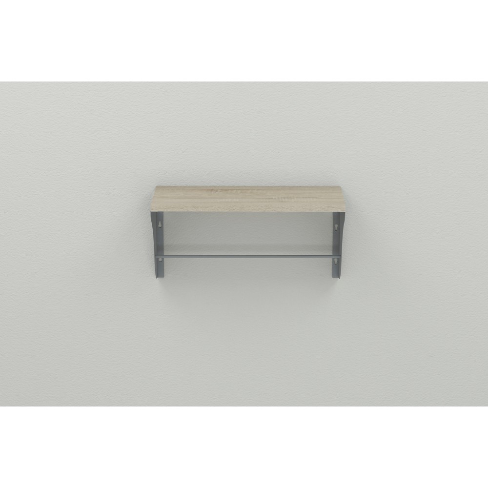 Полка настенная Ferrum-decor Комфи 260x700x240 металл Серый ДСП Сонома 16 мм (FRD-102775)