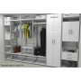 Шафа Гардероб Уні секція 5 серії Конект Ferrum-decor 220x60x50см Сірий метал ДСП Білий 32 мм (FRD-104515)