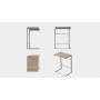 Столик приставний Террі Ferrum-decor 650x440x330 Сірий метал ДСП Дуб Сонома 16 мм (FRD-104665)
