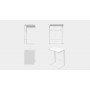 Столик приставний Террі Ferrum-decor 650x440x330 Білий метал ДСП Біле 16 мм (FRD-104655)