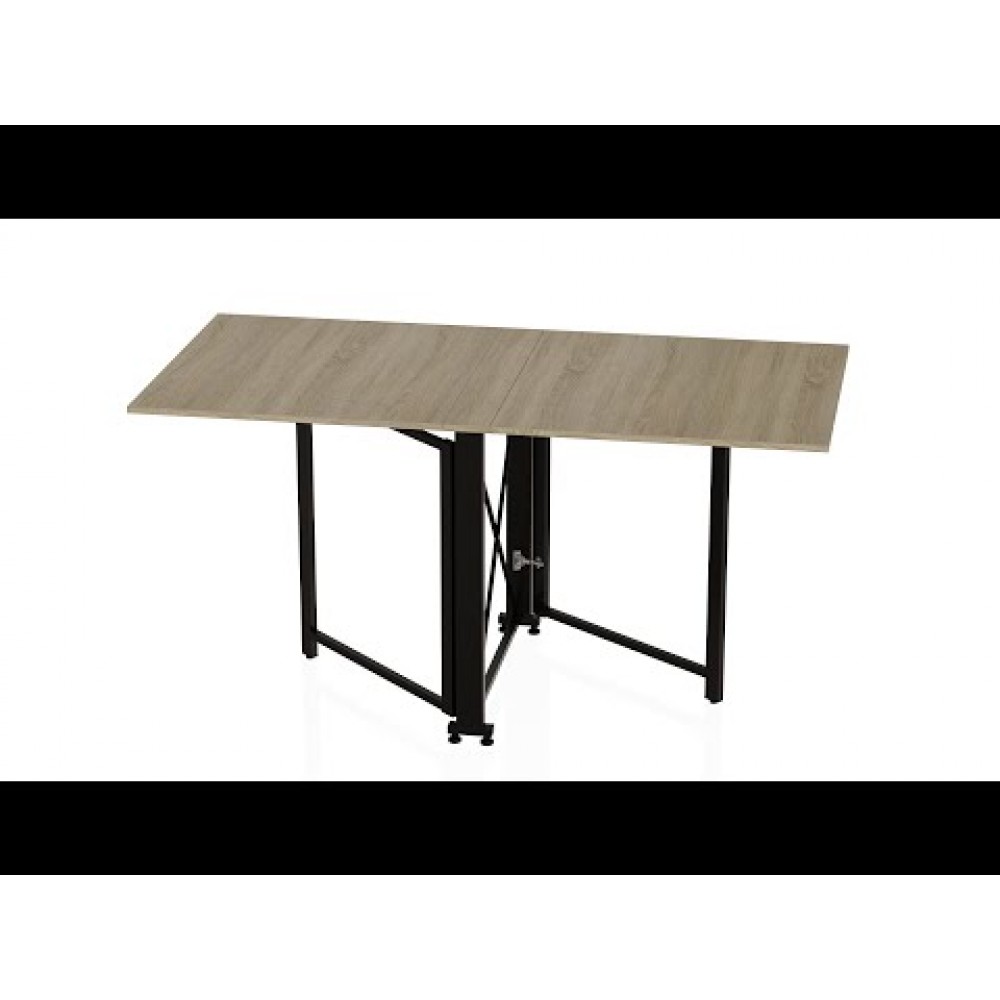 Стіл-книга трансформер Оріон 2 Ferrum-decor 750x1520x730 Чорний метал ДСП Дуб Сонома 16 мм (FRD-104586)