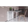 Стол-книжка трансформер Орион 2 Ferrum-decor 750x1520x730 Белый металл ДСП Бетон 16 мм (FRD-104596)
