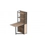 Стол книжка с этажеркой Практик 2 Ferrum-decor 1555x640x990 Черный металл ДСП Дуб Сан-Марино 16 мм (FRD-104626)
