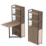 Стол книжка с этажеркой Практик 2 Ferrum-decor 1555x640x990 Черный металл ДСП Дуб Сан-Марино 16 мм (FRD-104626)