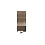 Стол книжка с этажеркой Практик 2 Ferrum-decor 1555x640x990 Черный металл ДСП Дуб Сан-Марино 16 мм (FRD-104626)