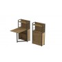 Стол книжка с этажеркой Практик 1 Ferrum-decor 1200x640x990 Черный металл ДСП Дуб Артизан 16 мм (FRD-104616)