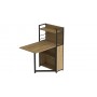 Стол книжка с этажеркой Практик 1 Ferrum-decor 1200x640x990 Черный металл ДСП Дуб Артизан 16 мм (FRD-104616)
