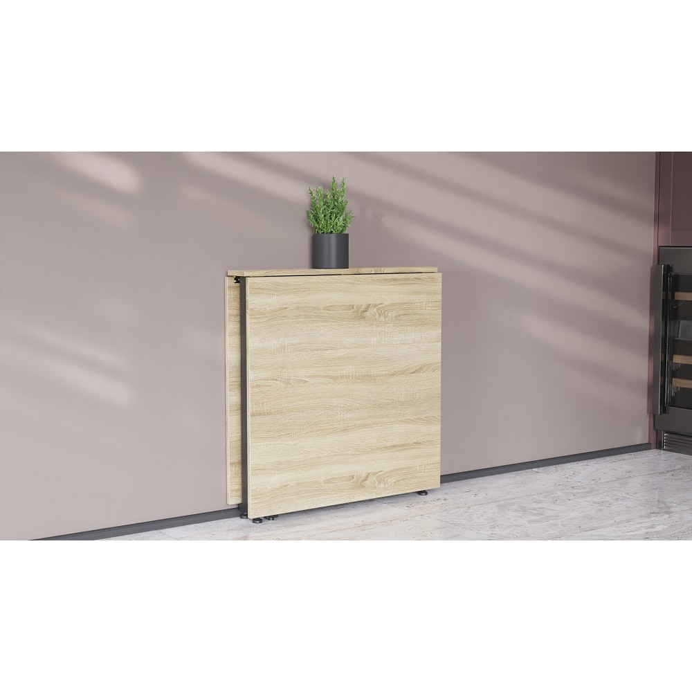 Стіл-книга трансформер Оріон 2 Ferrum-decor 750x1520x730 Чорний метал ДСП Дуб Сонома 16 мм (FRD-104586)