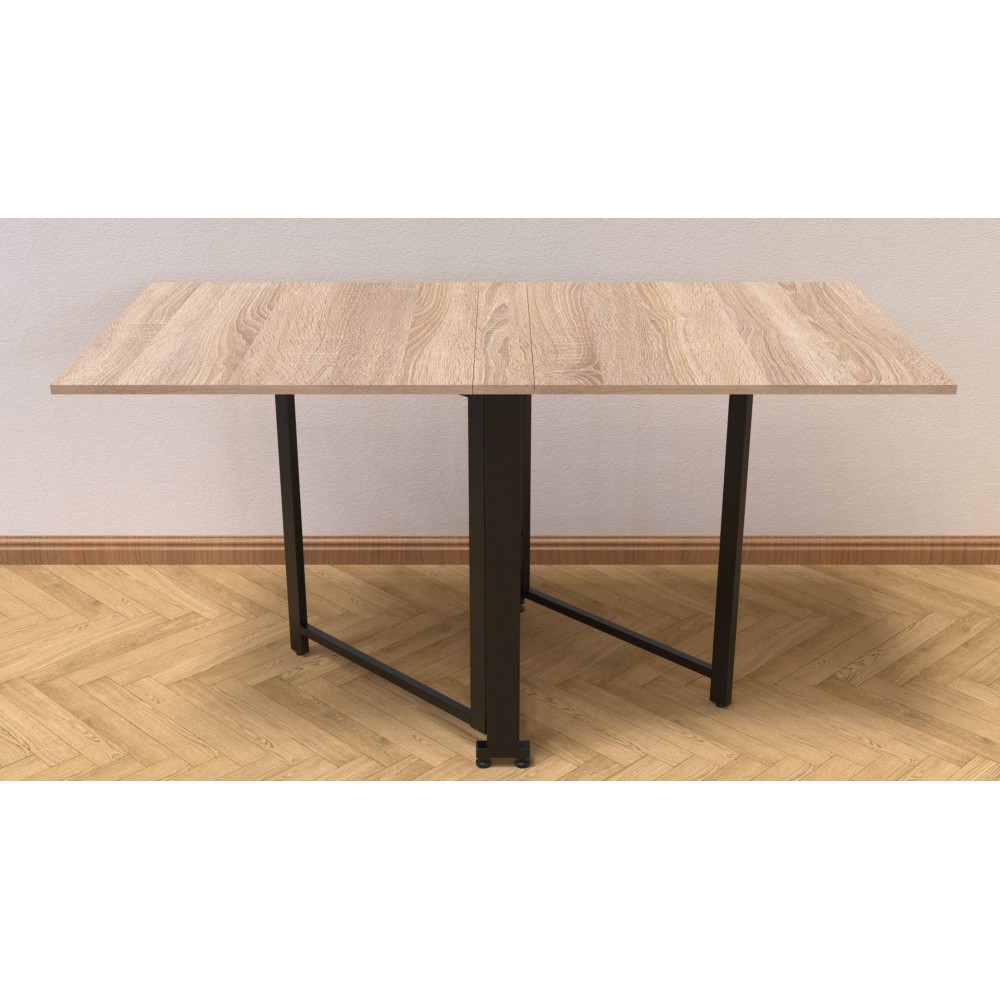 Стіл-книга трансформер Оріон 2 Ferrum-decor 750x1520x730 Чорний метал ДСП Дуб Сонома 16 мм (FRD-104586)