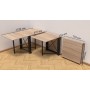Стіл-книга трансформер Оріон 2 Ferrum-decor 750x1520x730 Чорний метал ДСП Дуб Сонома 16 мм (FRD-104586)