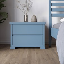 Приліжкова тумба з дерева Mebigrand Тоскана 61х46х41 см Сіро-синій (S7010R90B) (MBG-21380)