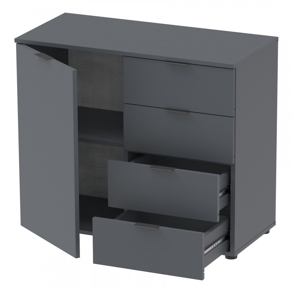 Комод в гостиную Doros Рон 1 80х38х81 см Графит (DRS-011293)