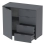 Комод в гостиную Doros Рон 1 80х38х81 см Графит (DRS-011293)