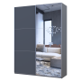 Шкаф-купе двухдверный Doros G-Caiser 160х60х240 см Графит/1 Зеркало (DRS-011032)