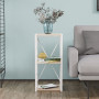 Етажерка 3/34 Ferrum-decor Серії Конект 73x34x28 білий ДСП Дуб Сан-Марино 16мм (FRD-104296)