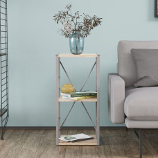 Этажерка 3/34 Ferrum-decor Серии Конект 73x34x28 серый ДСП Дуб Сан-Марино 16мм (FRD-104302)
