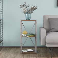 Этажерка 3/34 Ferrum-decor Серии Конект 73x34x28 серый ДСП Дуб Сонома 16мм (FRD-104304)