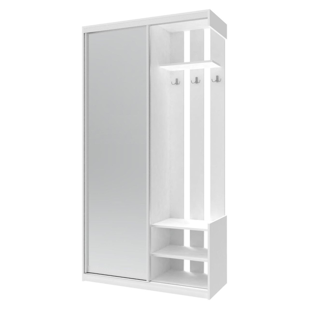 Прихожая с зеркалом Doros City One Door 110х45х210 см Белый (DRS-011404)