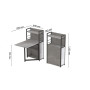 Стол книжка с этажеркой Практик 1 Ferrum-decor 1200x640x990 Черный металл ДСП Бетон 16 мм (FRD-104617)