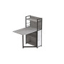 Стол книжка с этажеркой Практик 1 Ferrum-decor 1200x640x990 Черный металл ДСП Бетон 16 мм (FRD-104617)