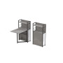 Стол книжка с этажеркой Практик 1 Ferrum-decor 1200x640x990 Черный металл ДСП Бетон 16 мм (FRD-104617)