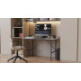 Стол письменный LINE Тайм Ferrum-decor 750x1000x600 Черный металл ДСП Бетон 16 мм (FRD-104877)
